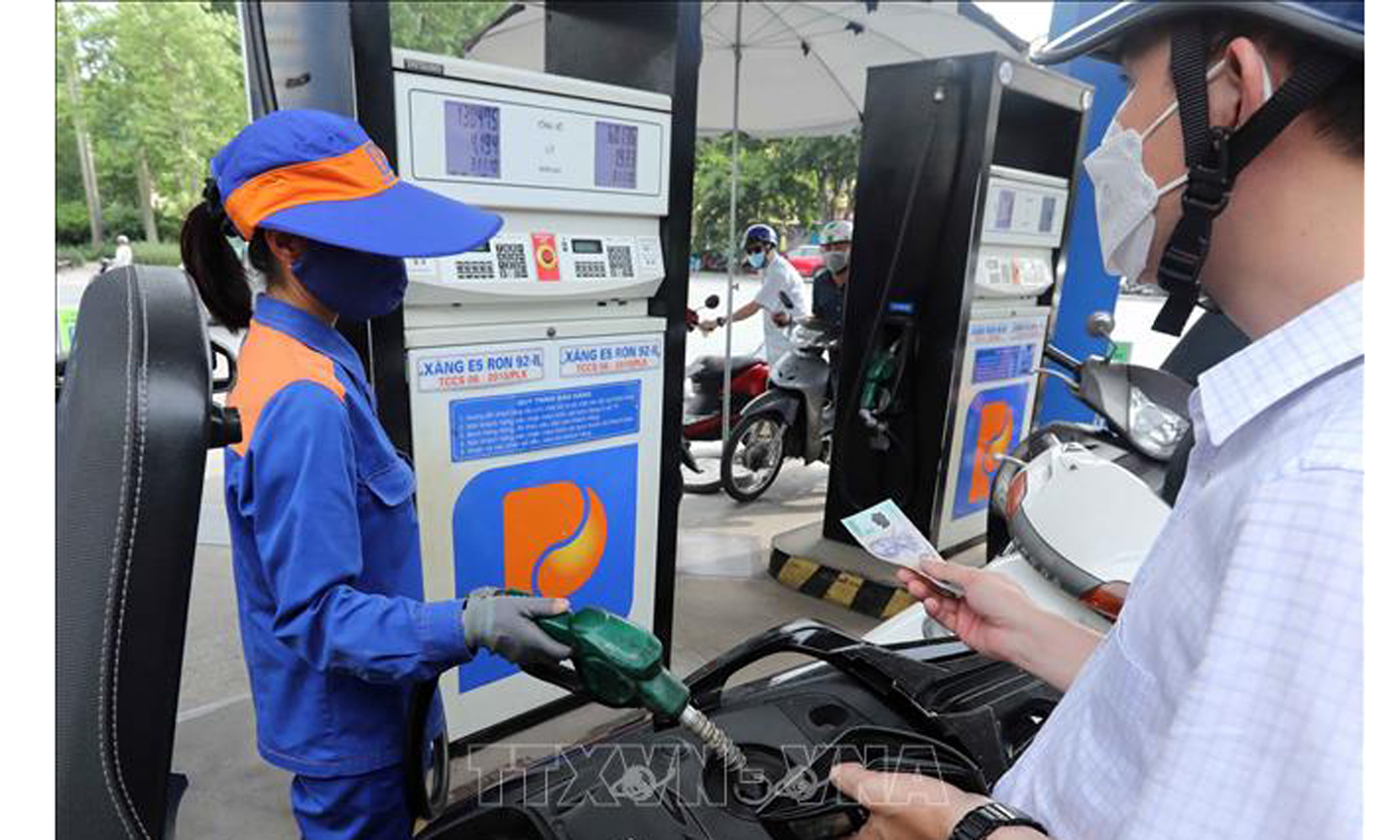 Kiến nghị tháo gỡ khó khăn cho doanh nghiệp kinh doanh xăng dầu.  Ảnh: TTXVN.