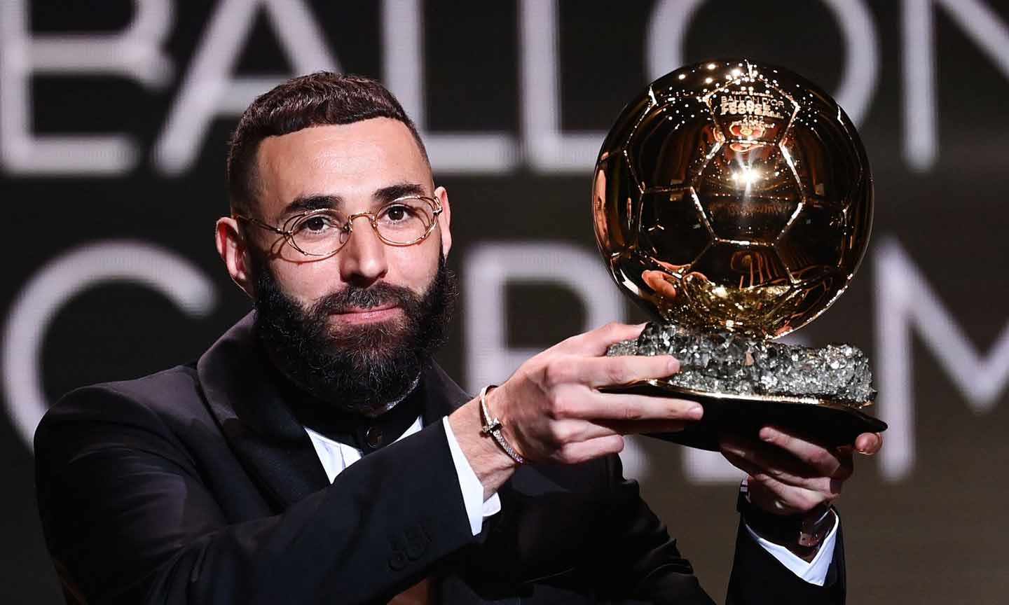 Benzema giành Quả bóng vàng sau thời gian phấn đấu bền bỉ trong sự nghiệp của mình. Ảnh: Vietnamnet.vn