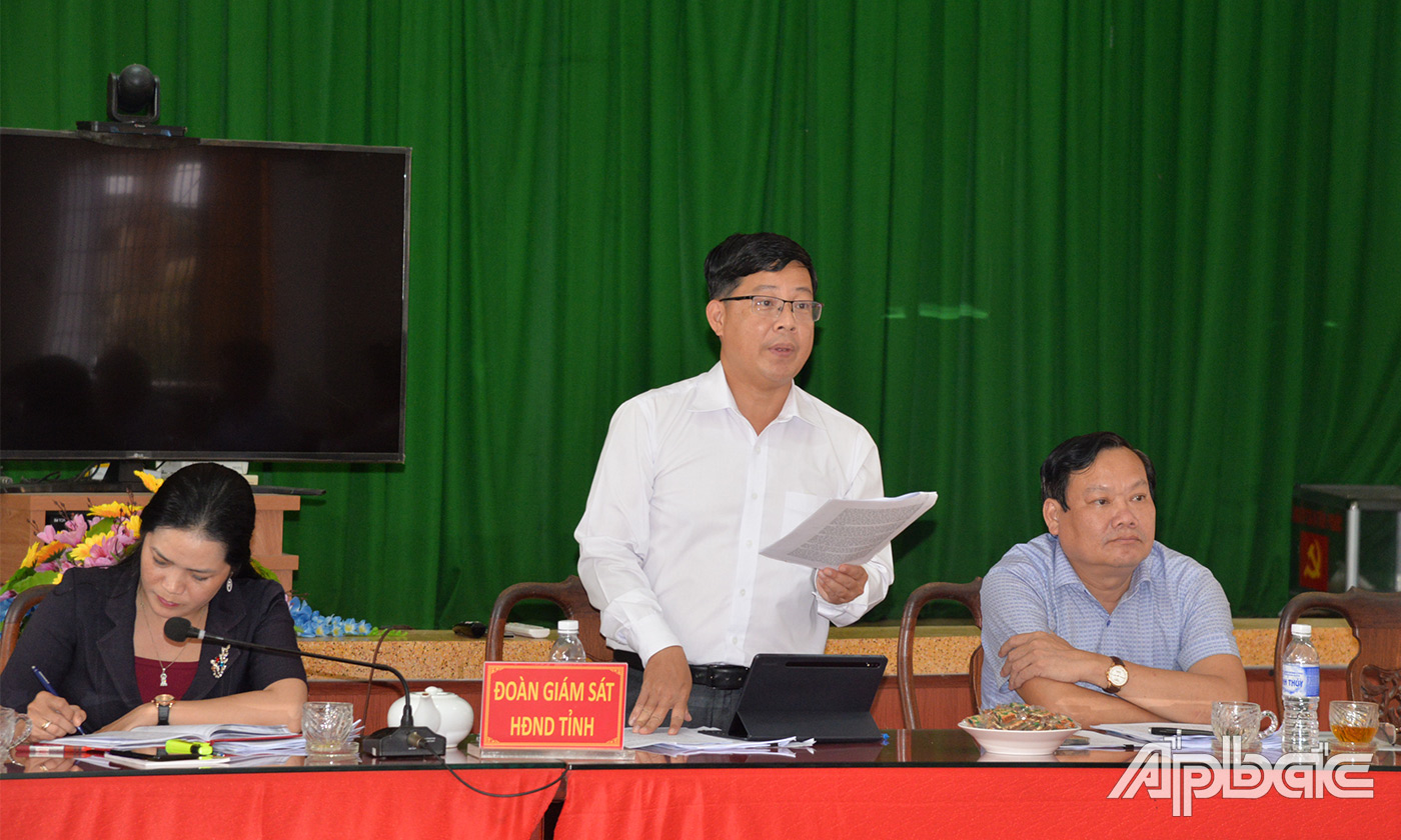 Đồng chí Trần Thanh Nguyên phát biểu tại buổi làm việc