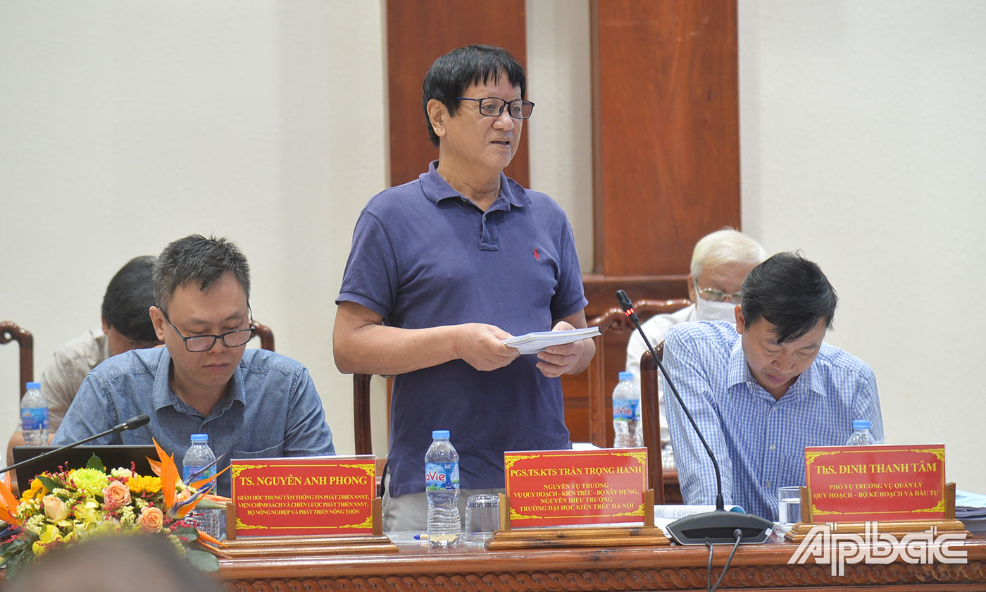 PGS. TS. KTS. Trần Trọng Hanh, Nguyên Vụ trưởng Vụ Quy hoạch - Kiến trúc - Bộ Xây dựng, nguyên Hiệu trưởng Trường Đại học Kiến trúc Hà Nội phân tích các 