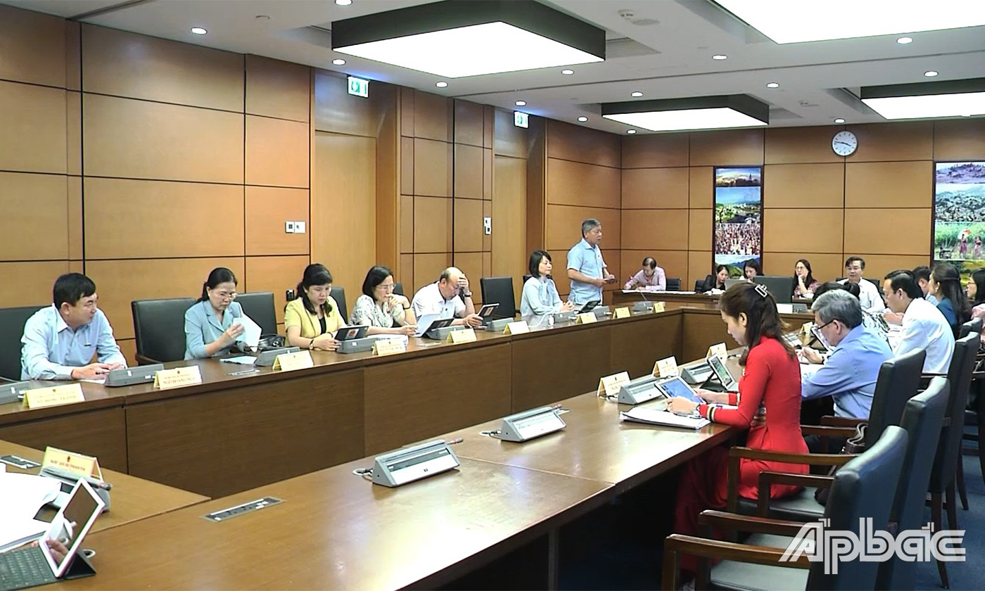 Đại biểu Nguyễn Hoàng Mai trả lời các ý kiến của cử tri