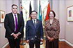 Chủ tịch Quốc hội Vương Đình Huệ hội đàm với Chủ tịch Thượng viện Australia Sue Lines và Chủ tịch Hạ viện Milton Dick