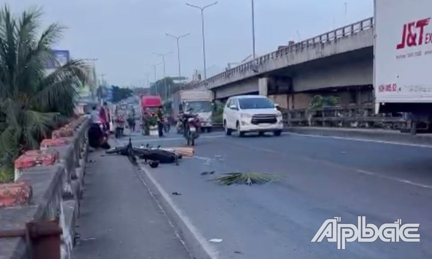 Hiện trường vụ tai nạn.