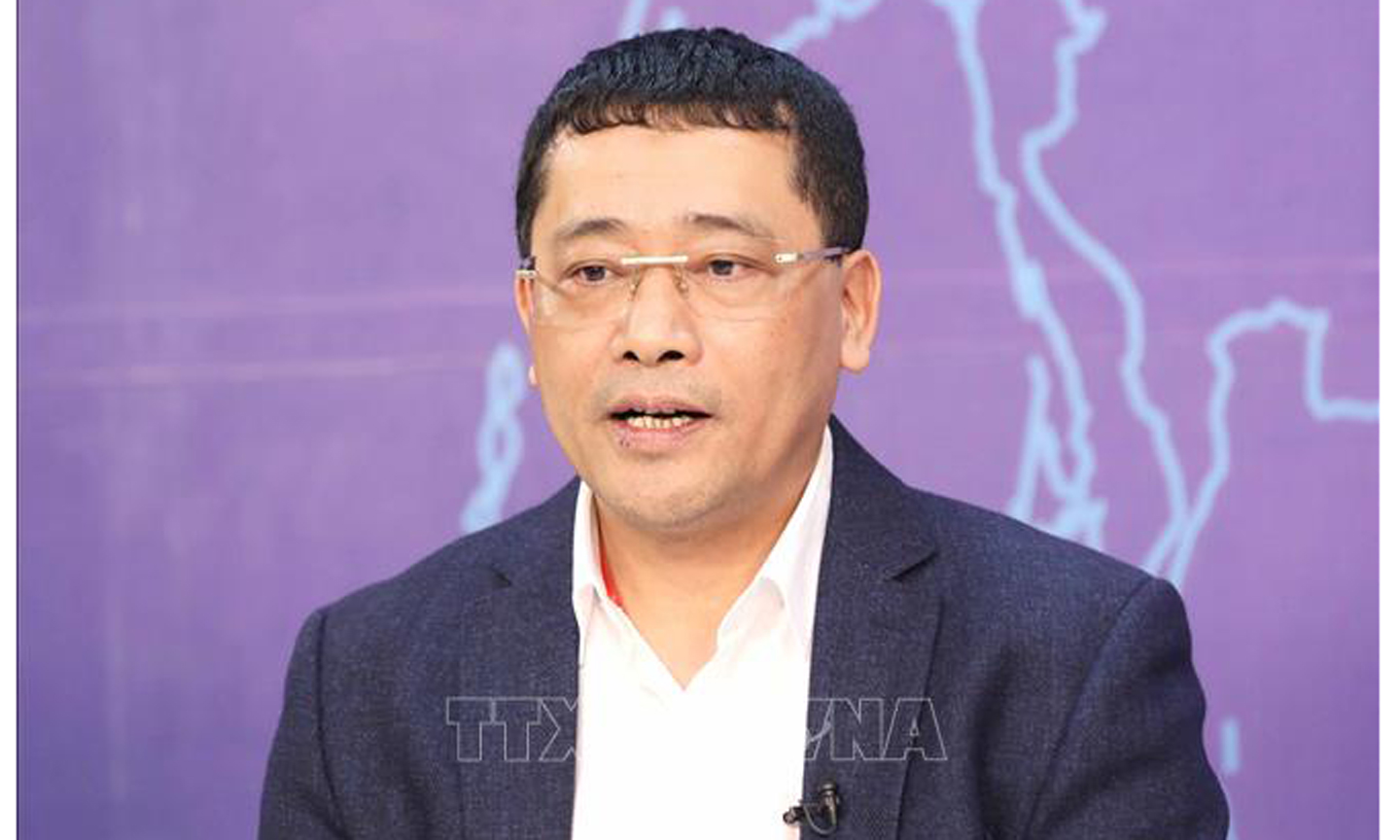 PGS.TS Lê Xuân Quảng, Giám đốc Bệnh viện K tham dự toạ đàm. Ảnh: Phương Hoa/TTXVN
