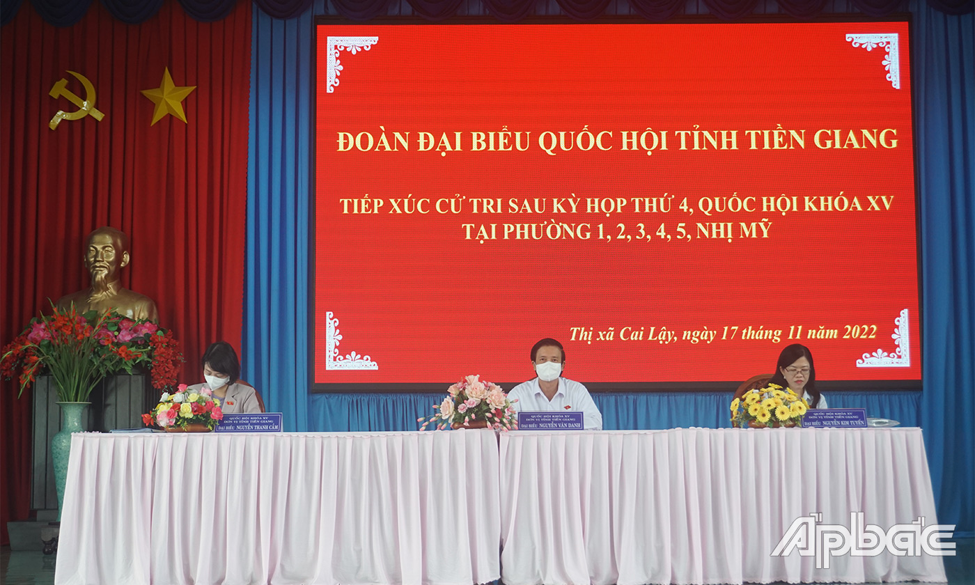 ĐBQH lắng nghe và ghi nhận ý kiến cử tri