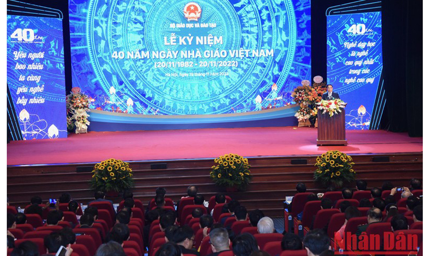 Thủ tướng Phạm Minh Chính phát biểu tại lễ kỷ niệm.