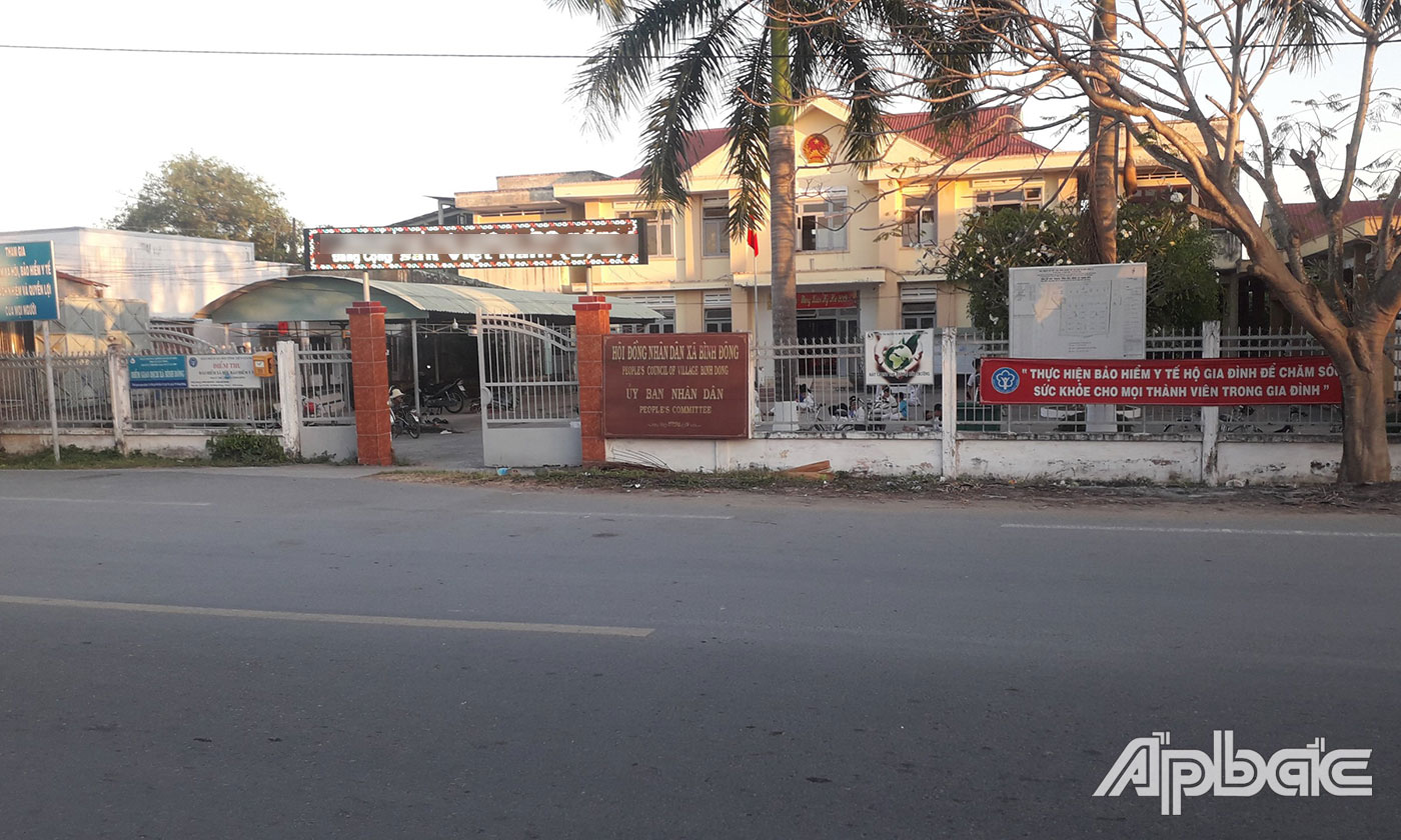 Nguyên lãnh đạo UBND xã Bình Đông vừa bị khởi tố.