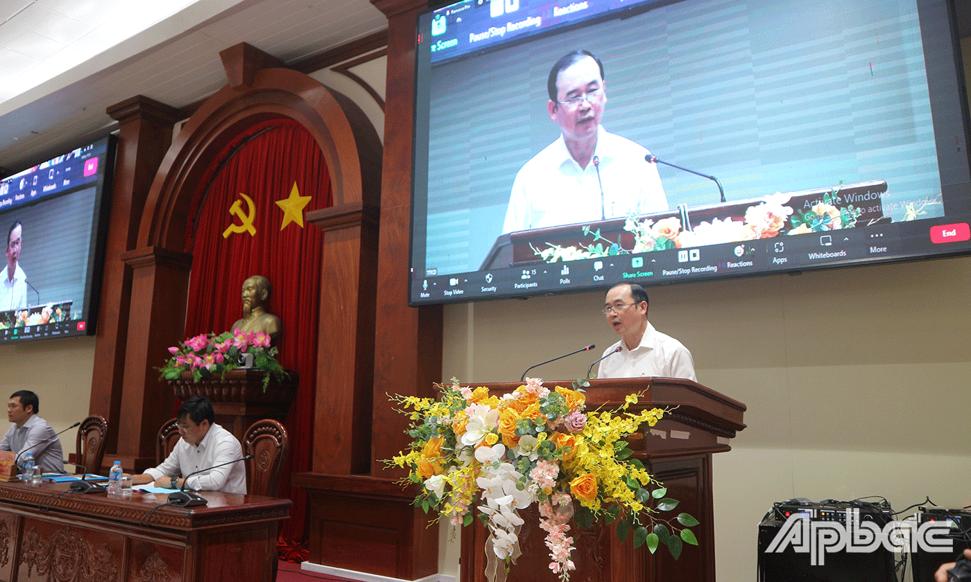 ông Phan Văn Chinh, Cục trưởng Cục Xuất nhập khẩu (Bộ Công thương) phát biểu khai mạc Hội thảo