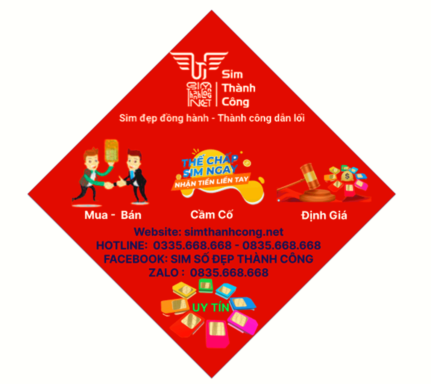Sim số đẹp Thành Công.