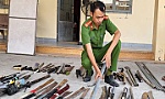 Công an huyện Chợ Gạo thu giữ nhiều loại vũ khí nguy hiểm
