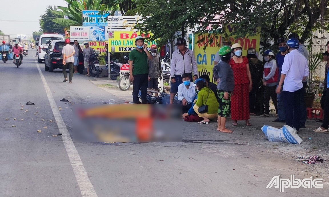 Hiện trường vụ tai nạn.