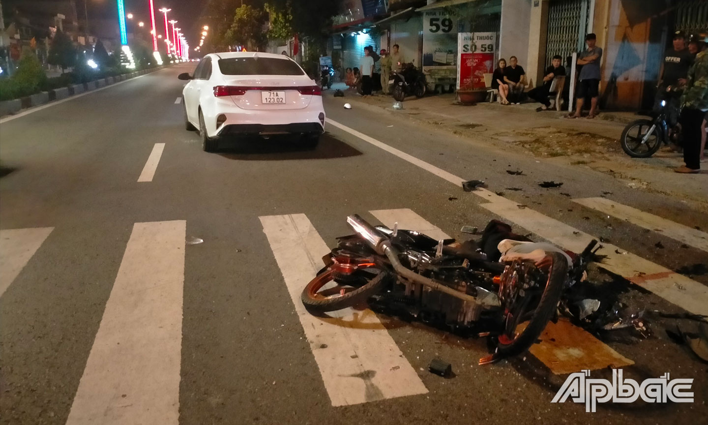Hiện trường vụ tai nạn.