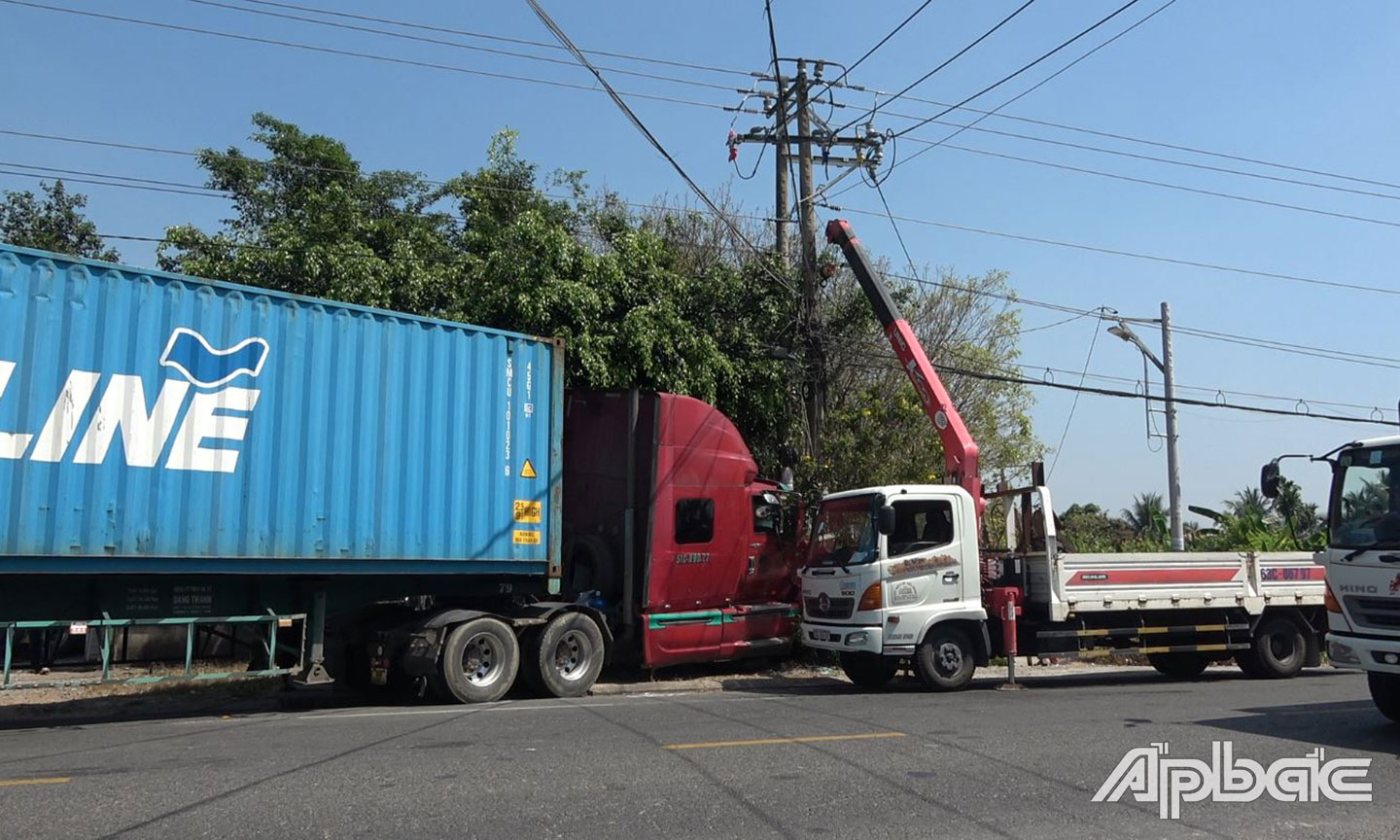 Hiện trường vụ tai nạn.