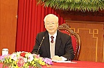 Tổng Bí thư Nguyễn Phú Trọng hội đàm trực tuyến cấp cao với Chủ tịch Đảng Dân chủ Tự do, Thủ tướng Nhật Bản