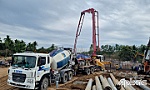 Khẩn trương trên công trình cầu Rạch Miễu 2