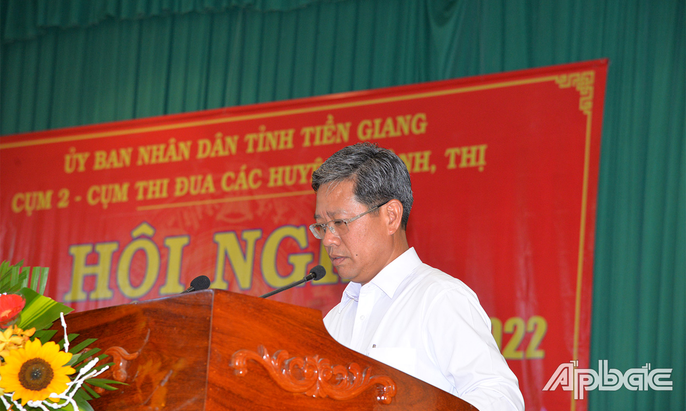 Chủ tịch UBND huyện Gò Công Tây Huỳnh Thanh Bình