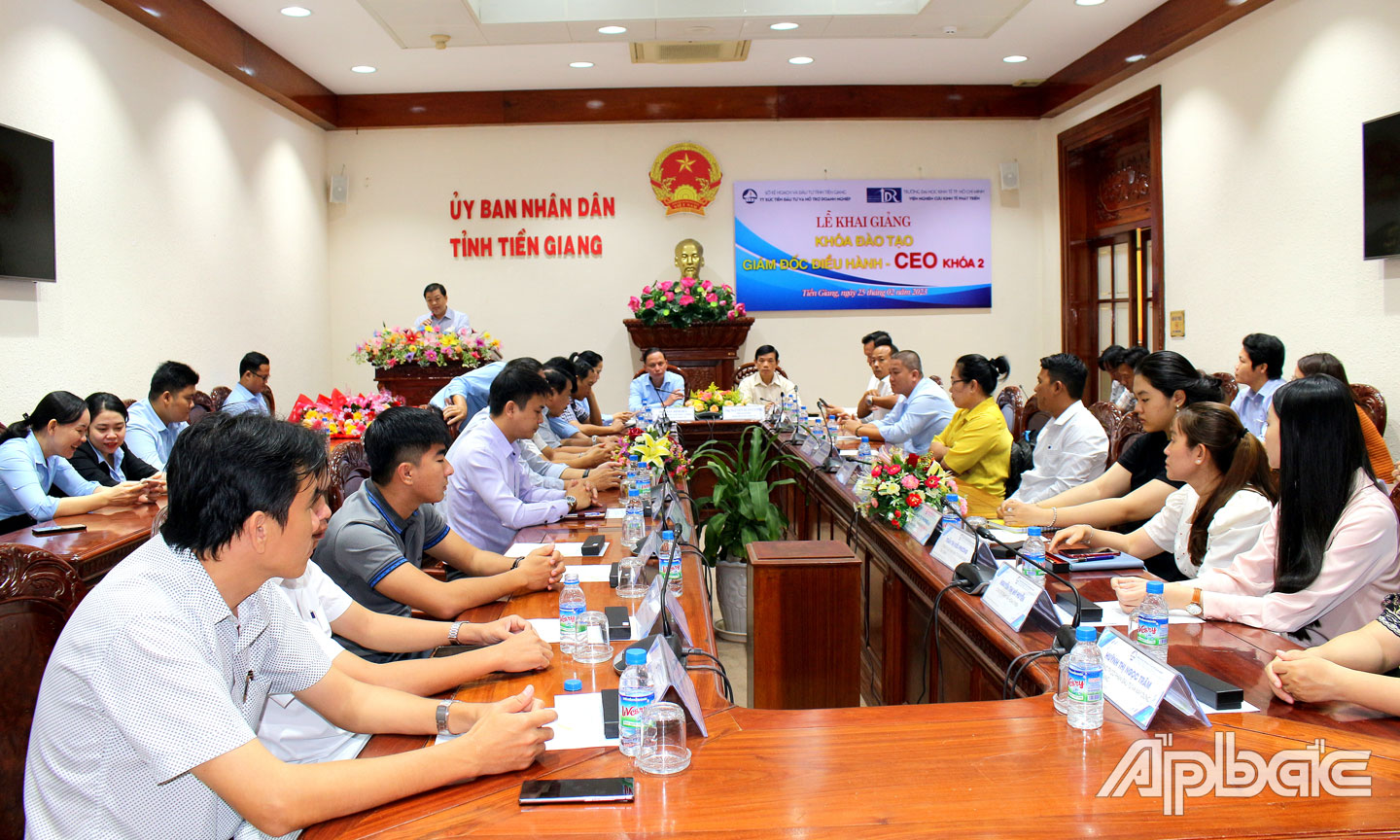 Quang cảnh lễ khai giảng.