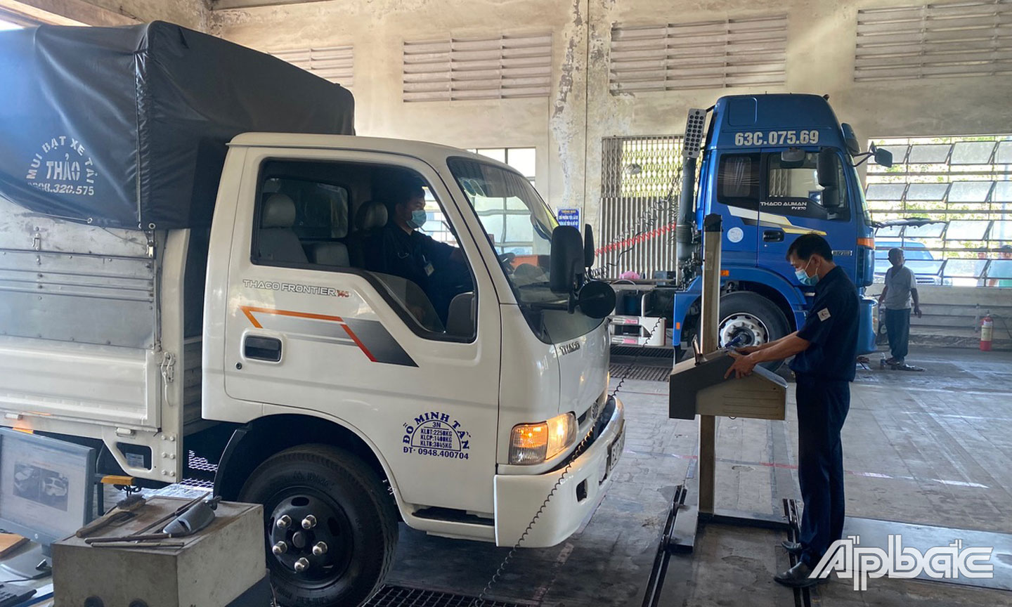Các phương tiện đăng kiểm tại Trung tam 63-01S