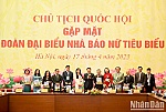 Chủ tịch Quốc hội gặp mặt đại biểu nhà báo nữ