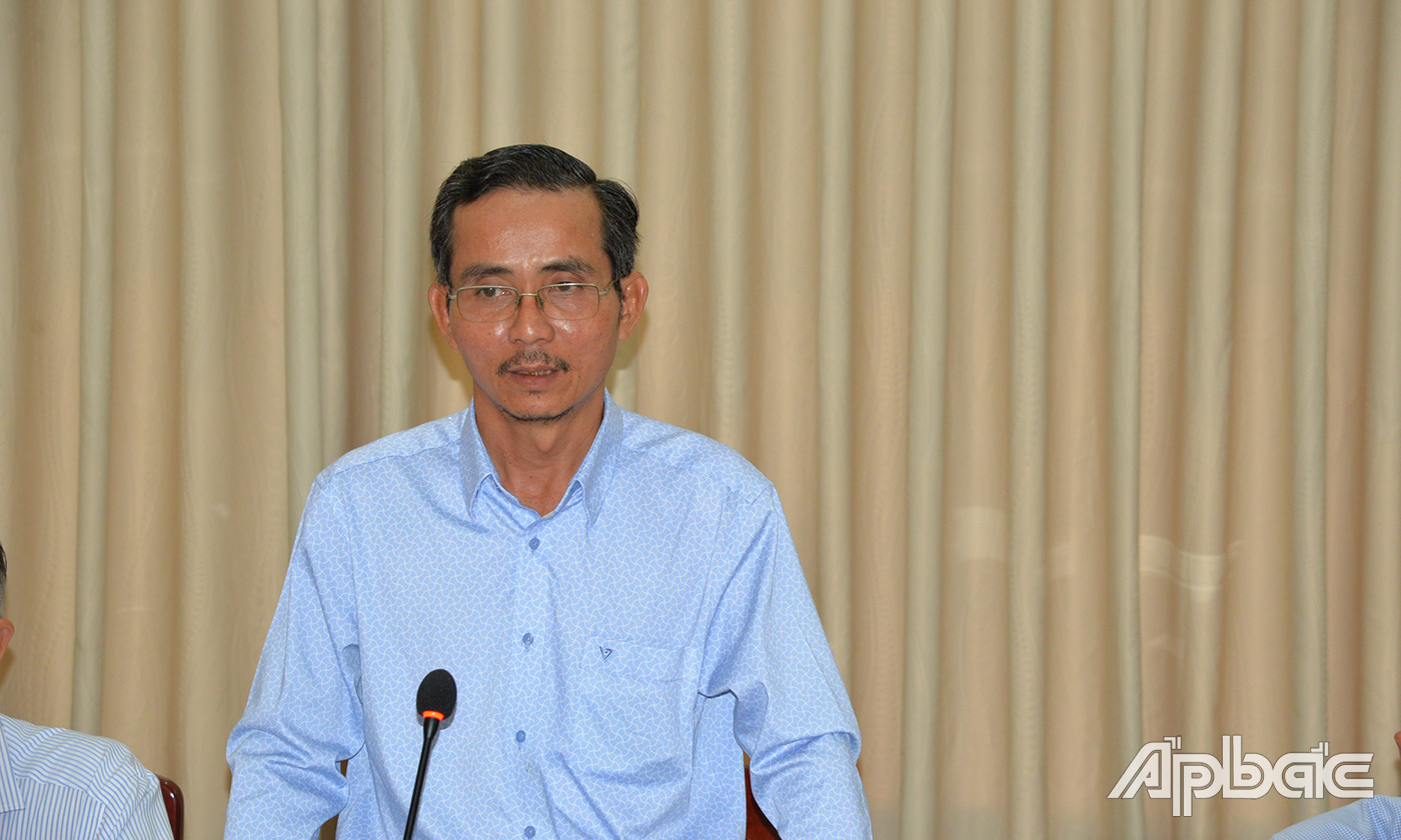 Lãnh đạo UBND TP. Mỹ Tho và lãnh đạo Phòng kinh tế 