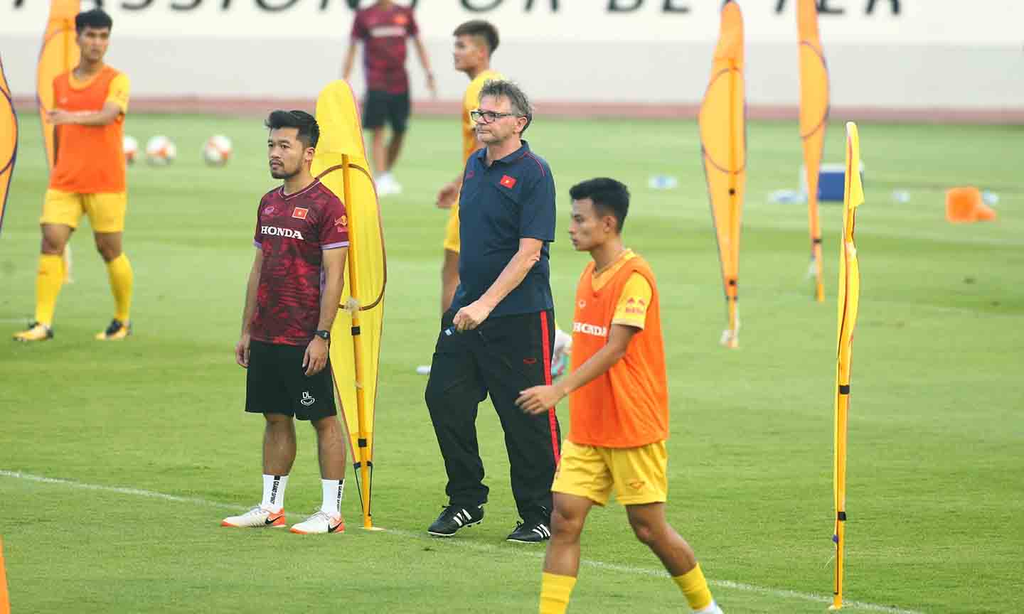 Tình hình hiện tại lối chơi của U22 Việt Nam vẫn là ẩn số đối với các đối thủ. Ảnh: Vietnamnet.vn