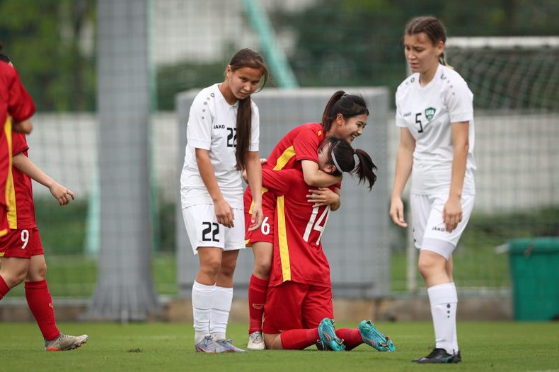 Hai bàn thắng đến với U17 nữ Việt Nam trong hiệp 2. (Ảnh: VFF)