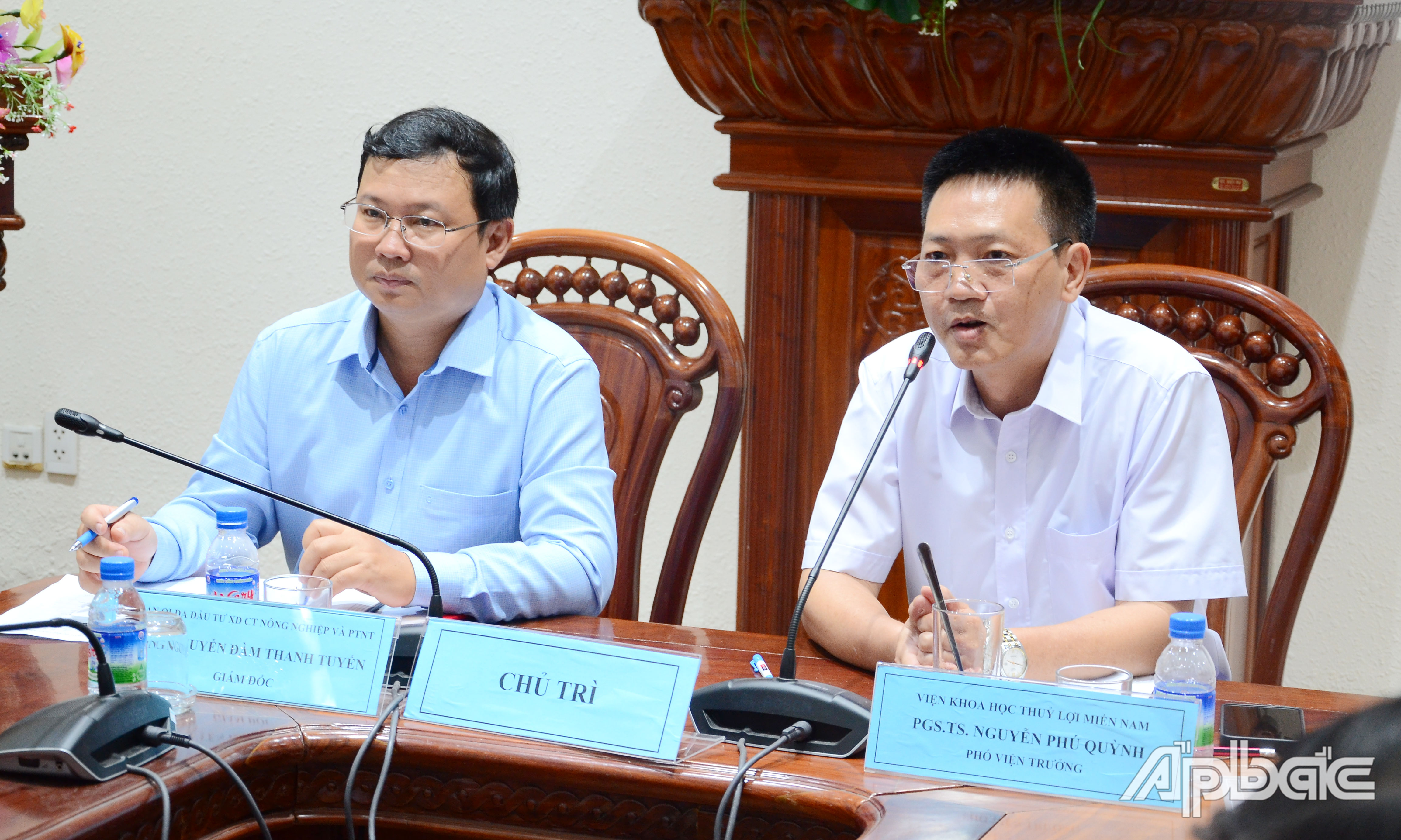 Phó Giáo sư, Tiến sĩ Nguyễn Phú Quỳnh, Phó Viện trưởng Viện Khoa học Thủy lợi miền Nam phát biểu ý kiến.