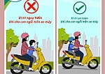 Thận trọng khi chở trẻ nhỏ bằng xe máy
