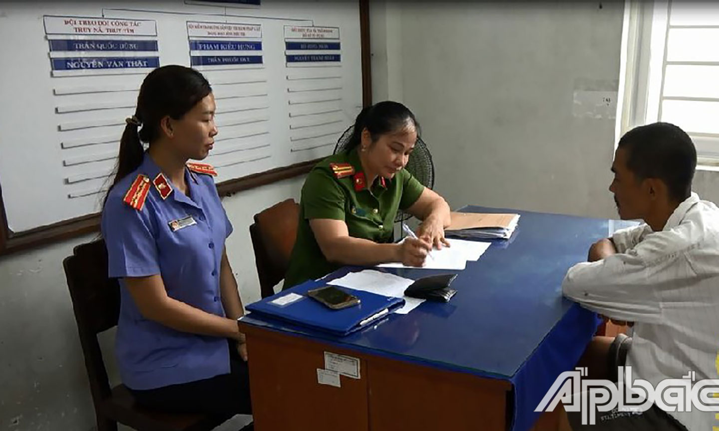 Đối tượng tại cơ quan điều tra.