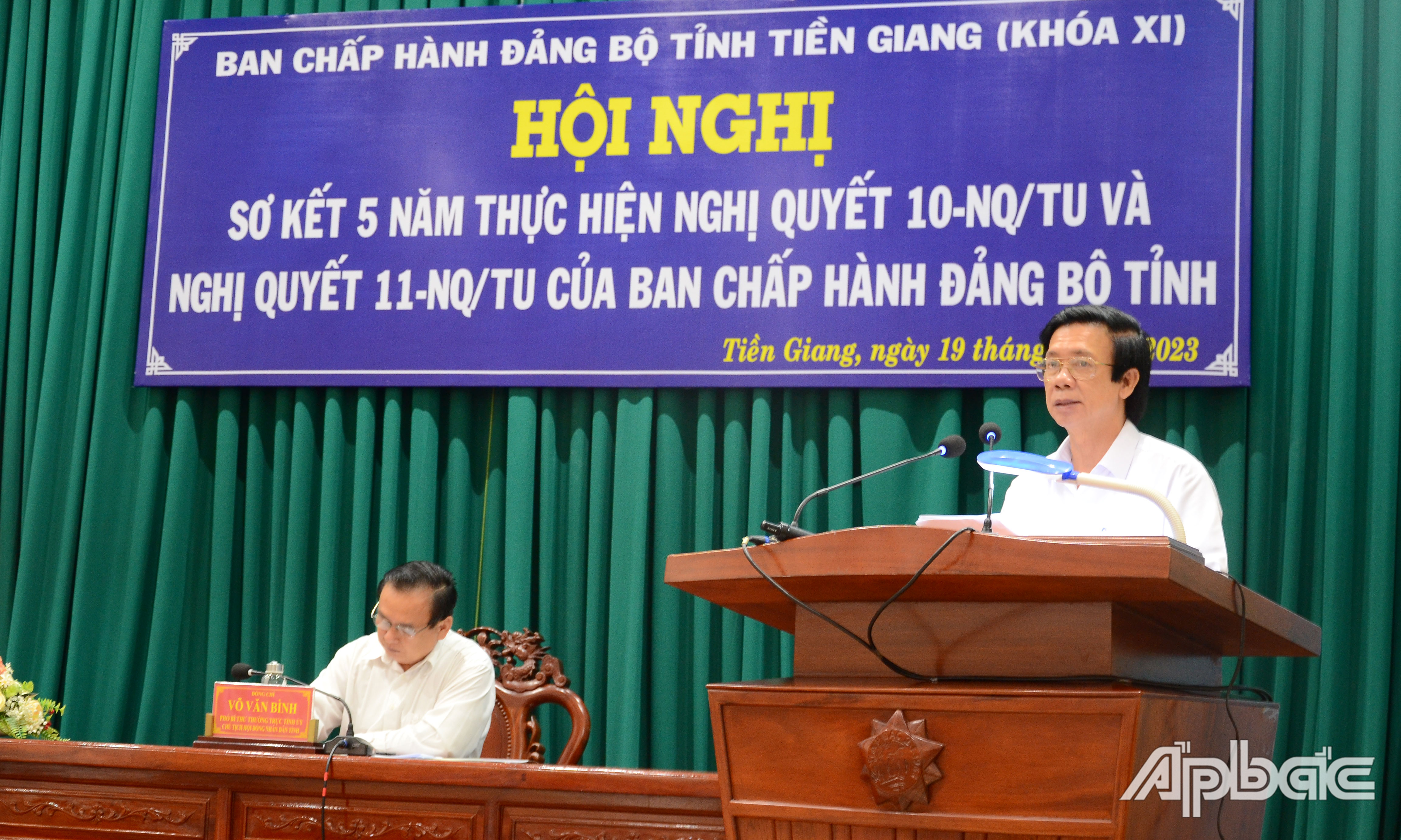 Đồng chí Nguyễn Văn Danh phát biểu kết luận hội nghị.