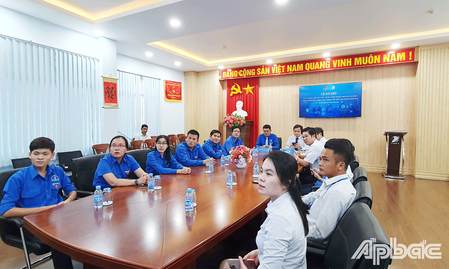 Quang cảnh hội nghị tại điểm cầu Tiền Giang