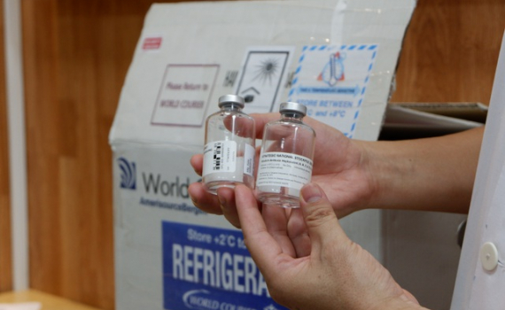 6 lọ thuốc Botulism Antitoxin Heptavalent được gửi từ kho của WHO tại Thụy Sĩ đã về đến TP HCM ngày hôm nay (ảnh chỉ mang tính minh họa)