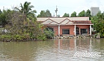 Sạt lở đe dọa Bến phà Tân Long, đê biển Gò Công