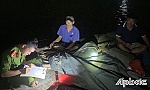 Công an xã Tân Thạnh bắt khai thác cát trái phép qua tin tố giác của người dân