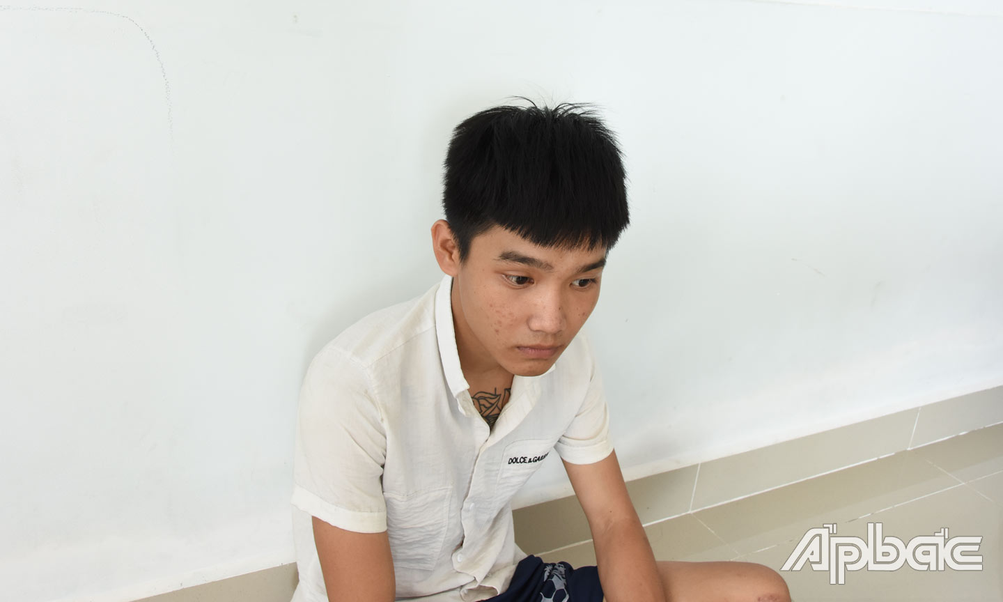 Phan Phúc Khen tại Cơ quan điều tra.