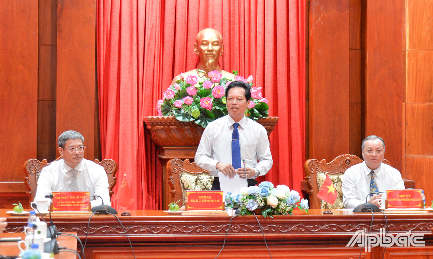 Đồng chí Nguyễn Thành Diệu phát biểu chào mừng.