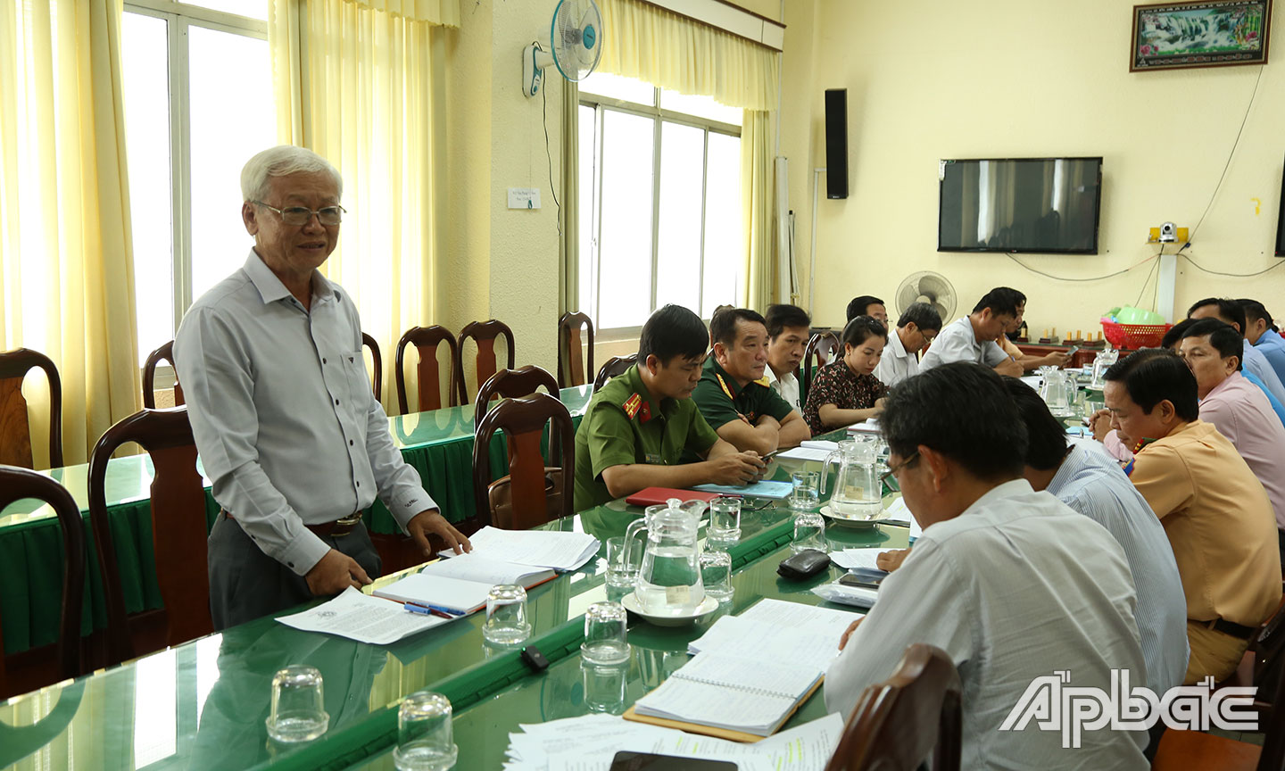 Chủ tịch UBND huyện Châu Thành đề xuất các ý kiến.