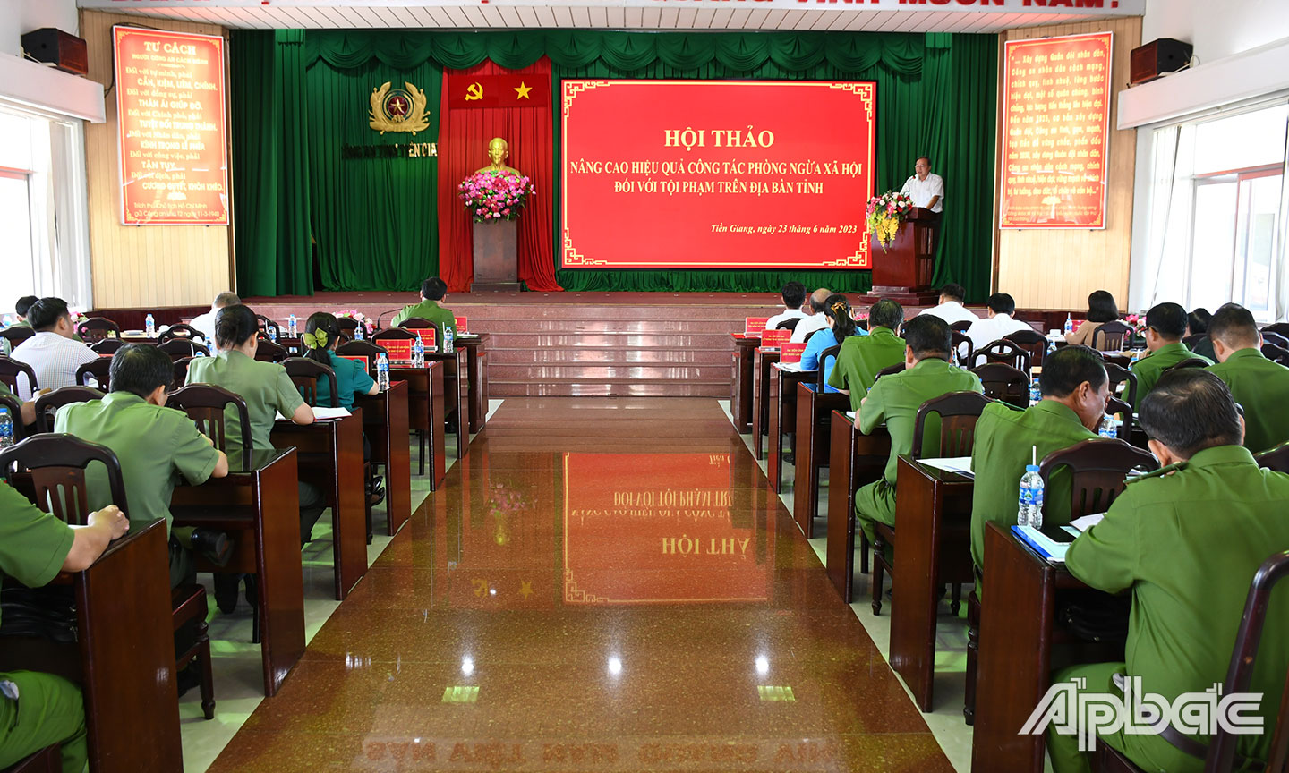 Hội thảo chuyên đề nâng cao hiệu quả công tác phòng ngừa xã hội đối với tội phạm trên địa bàn tỉnh.