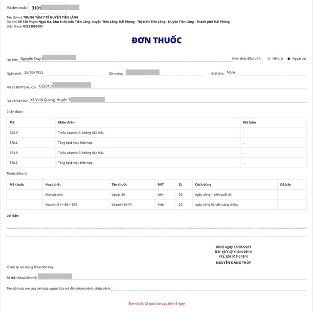 Đơn thuốc điện tử đã được cập nhật trên Hệ thống Đơn thuốc quốc gia - Ảnh: VGP/HM