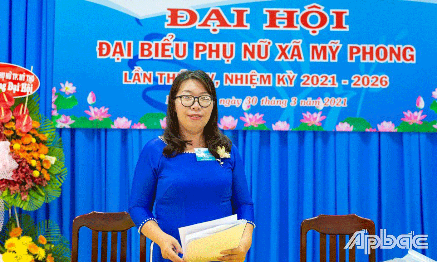 Chủ tịch Hội LHPN xã Mỹ Phong, TP. Mỹ Tho Nguyễn Trần Ngọc Thương.
