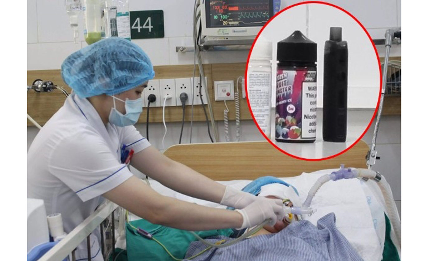 Bệnh nhân nữ (20 tuổi) ở Hà Nội cấp cứu do sử dụng thuốc lá điện tử có chứa ma túy tổng hợp.