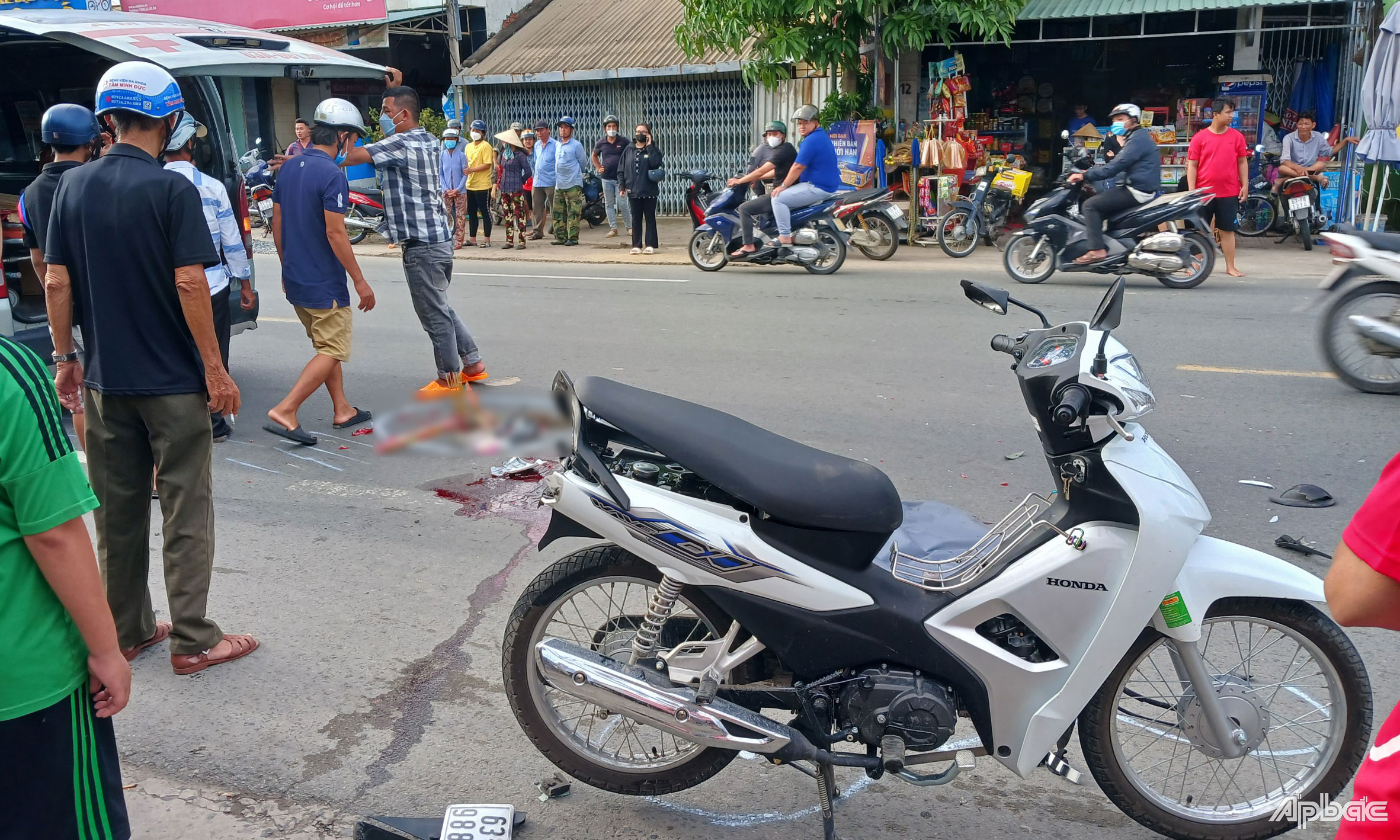 Hiện trường vụ tai nạn.