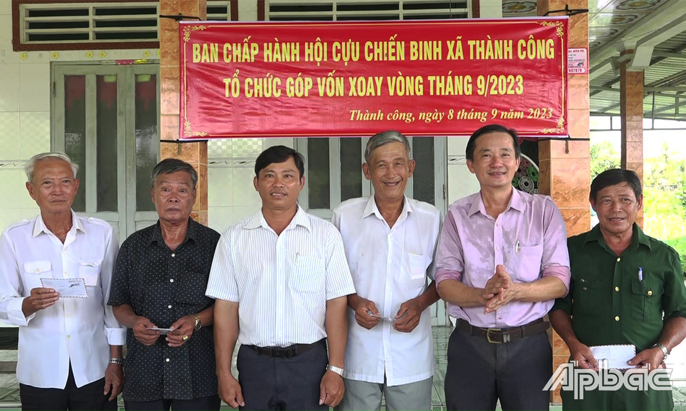 Hội Cựu chiến binh xã Thành Công tổ chức góp vốn xoay vòng tháng 9/2023.