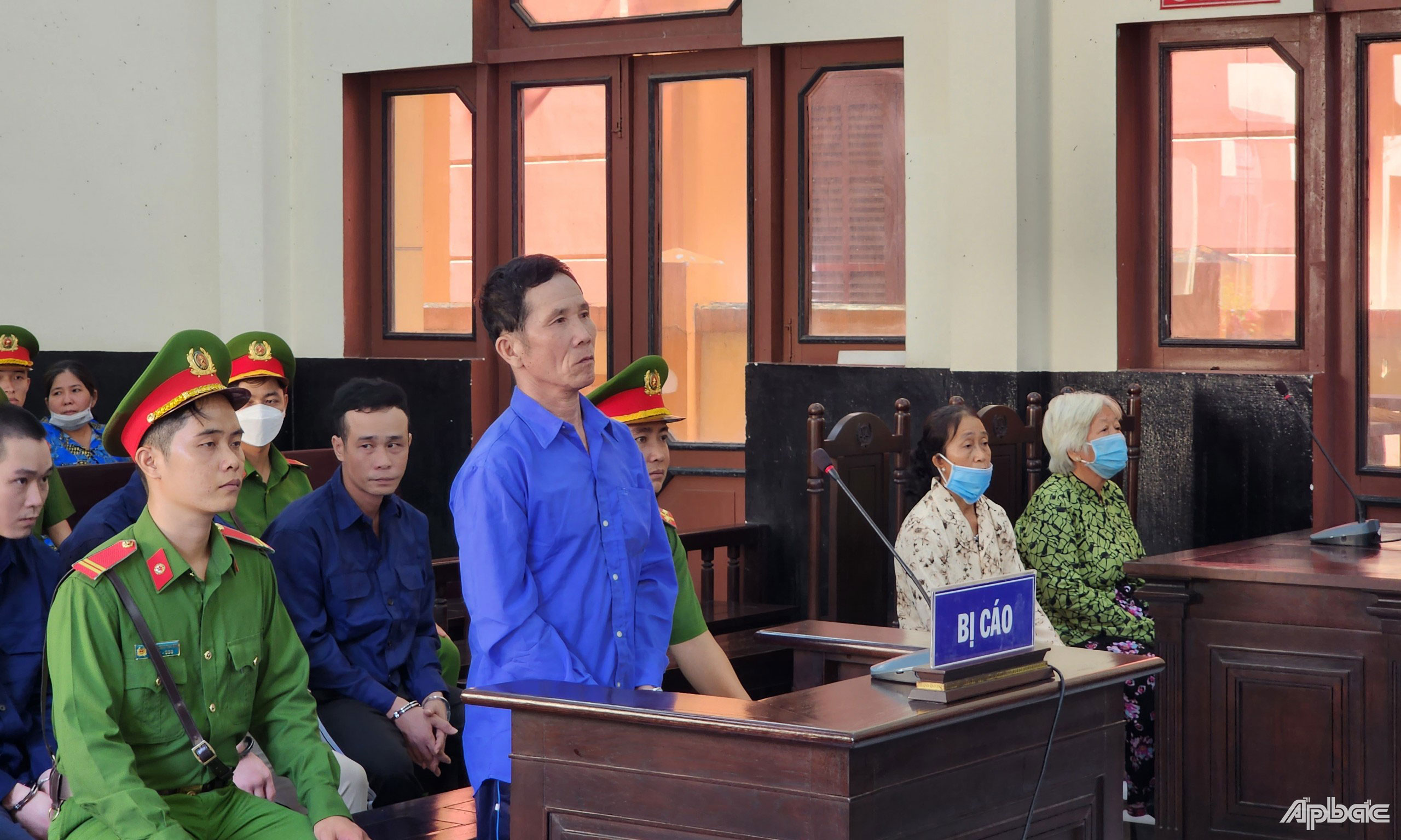 Bị cáo Hoàng tại phiên tòa.