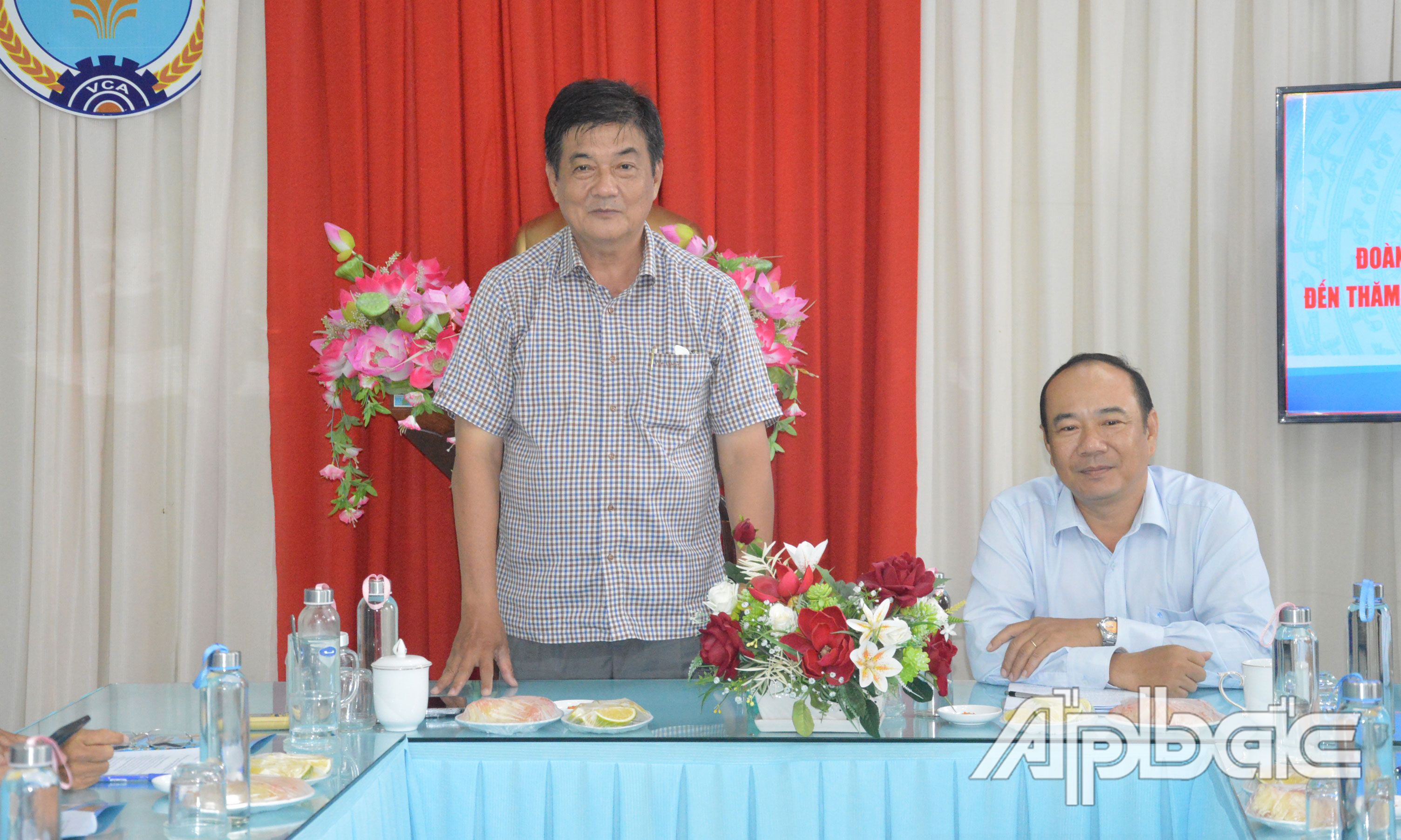 Chủ tịch Liên minh HTX tỉnh Hậu Giang Hồ Hữu Phú phát biểu tại buổi làm việc.
