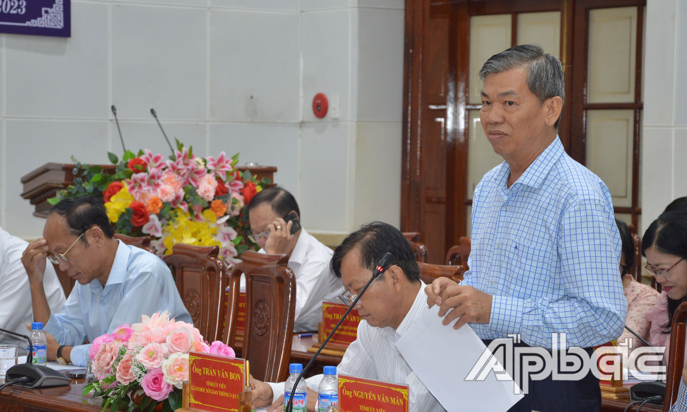 Giám đốc Sở Nông nghiệp và Phát triển nông thôn Nguyễn Văn Mẫn phát biểu tại hội nghị.