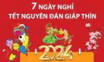 Lịch nghỉ Tết Nguyên đán Giáp Thìn, Lễ Quốc khánh năm 2024
