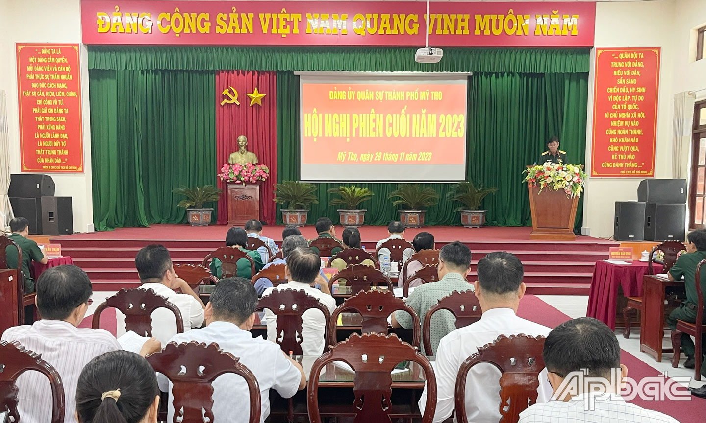 Đảng uỷ Quân sự TP Mỹ Tho hội nghị phiên cuối năm 2023.