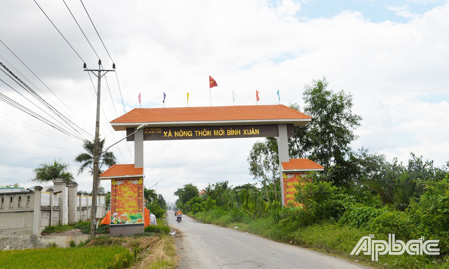 Diện mạo nông thôn xã Bình Xuân (TX. Gò Công) khởi sắc nhờ chủ trương xây dựng NTM.