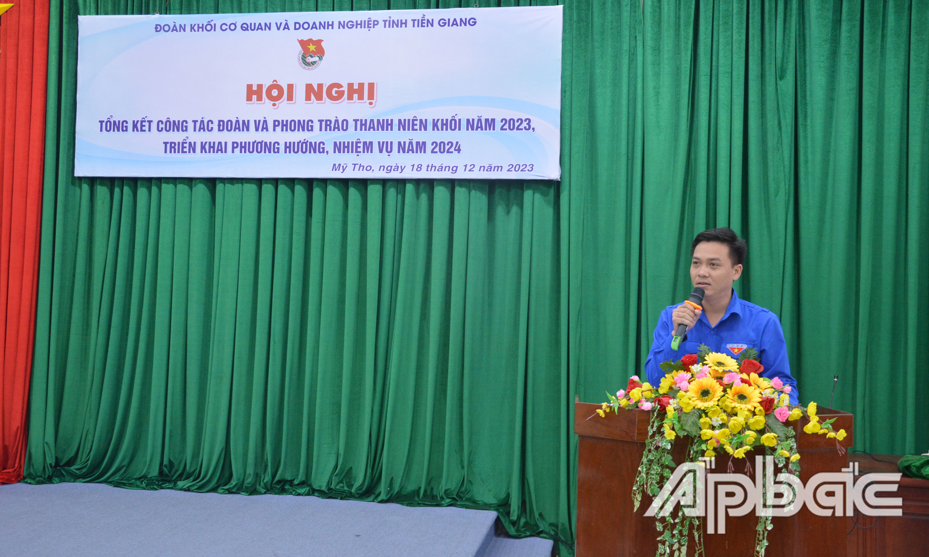 Phó Bí thư Thường trực Tỉnh đoàn Nguyễn Thành Luân phát biểu chỉ đạo hội nghị.